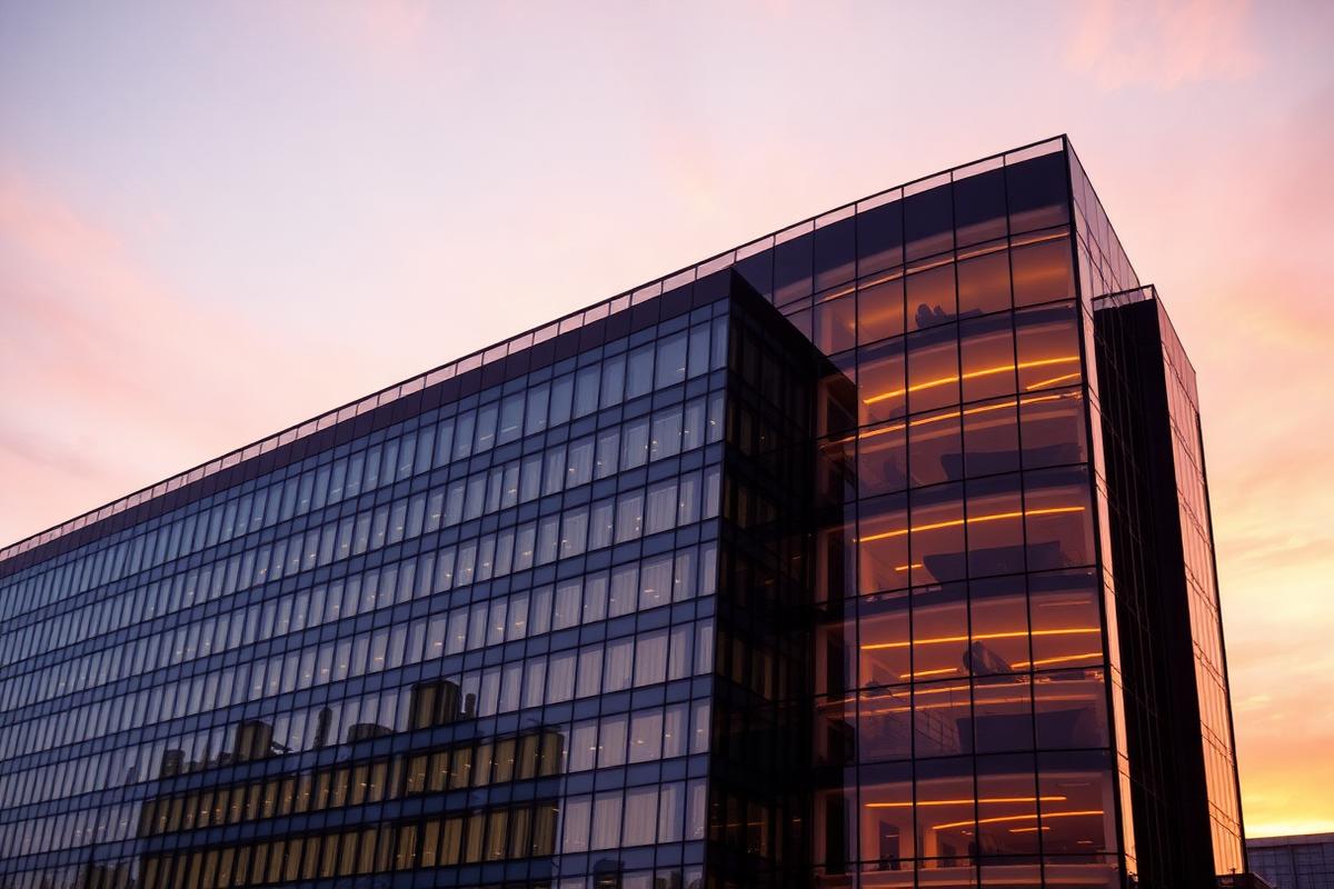 Bright modern SME office with staff at open-plan desks